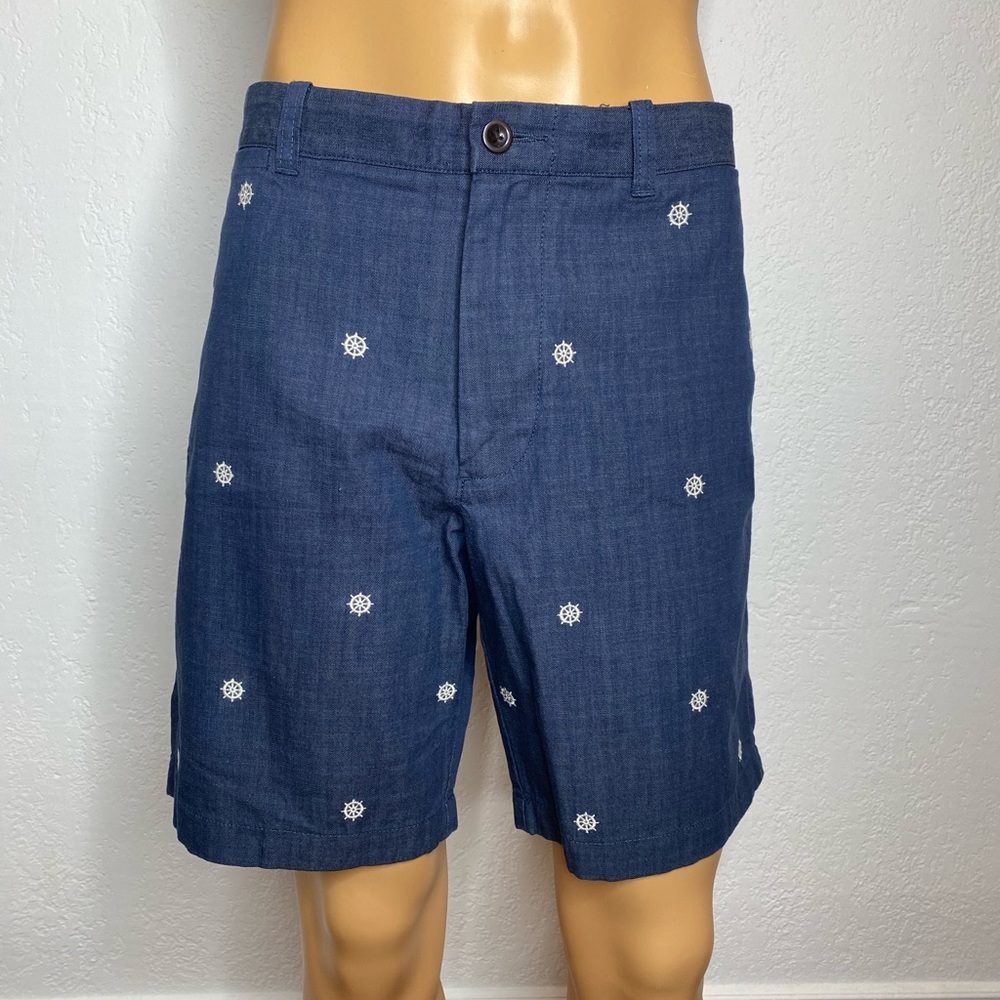 🆕J. Crew Nautical Chambray Sailing Chino Short 9” Men’s Size 36 100% Cotton